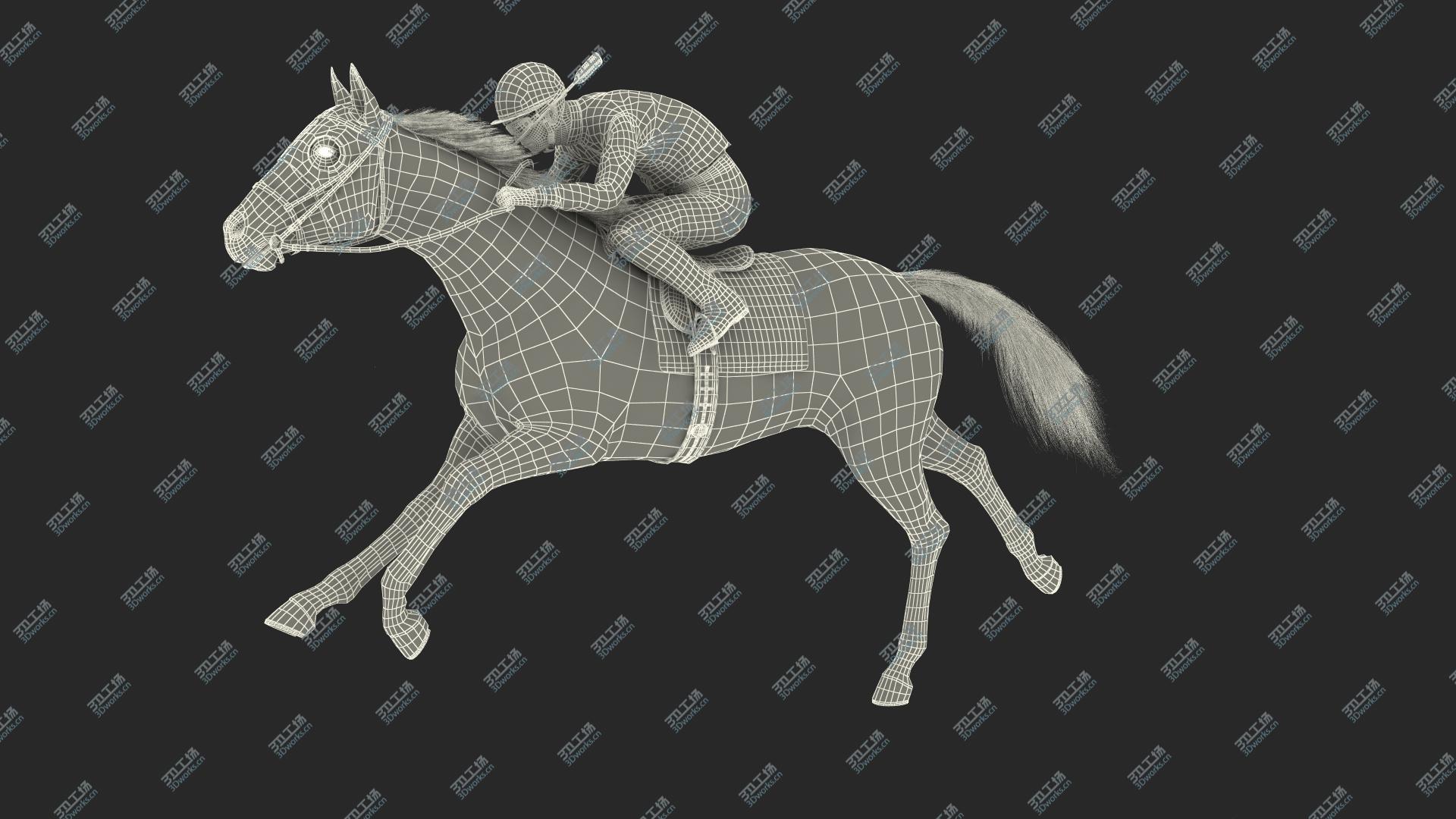 images/goods_img/202105071/3D model Running Black Racing Horse with Jokey/4.jpg